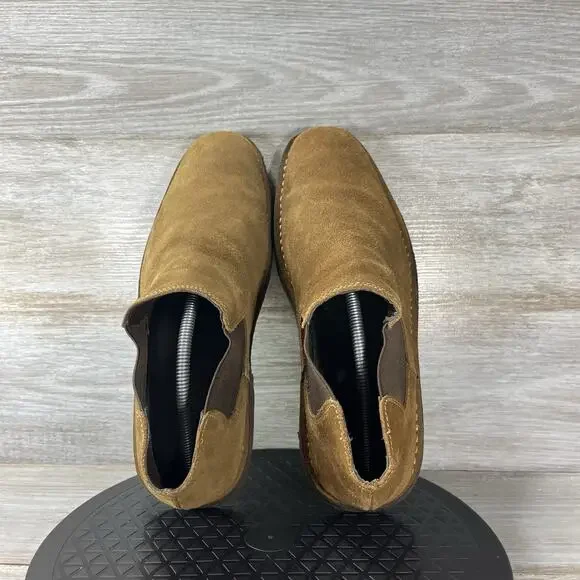 Johnston & Murphy Men's Brown Suede Leather Crepe Sole Chelsea Boots Size 9.5 M - Picture 7 of 9